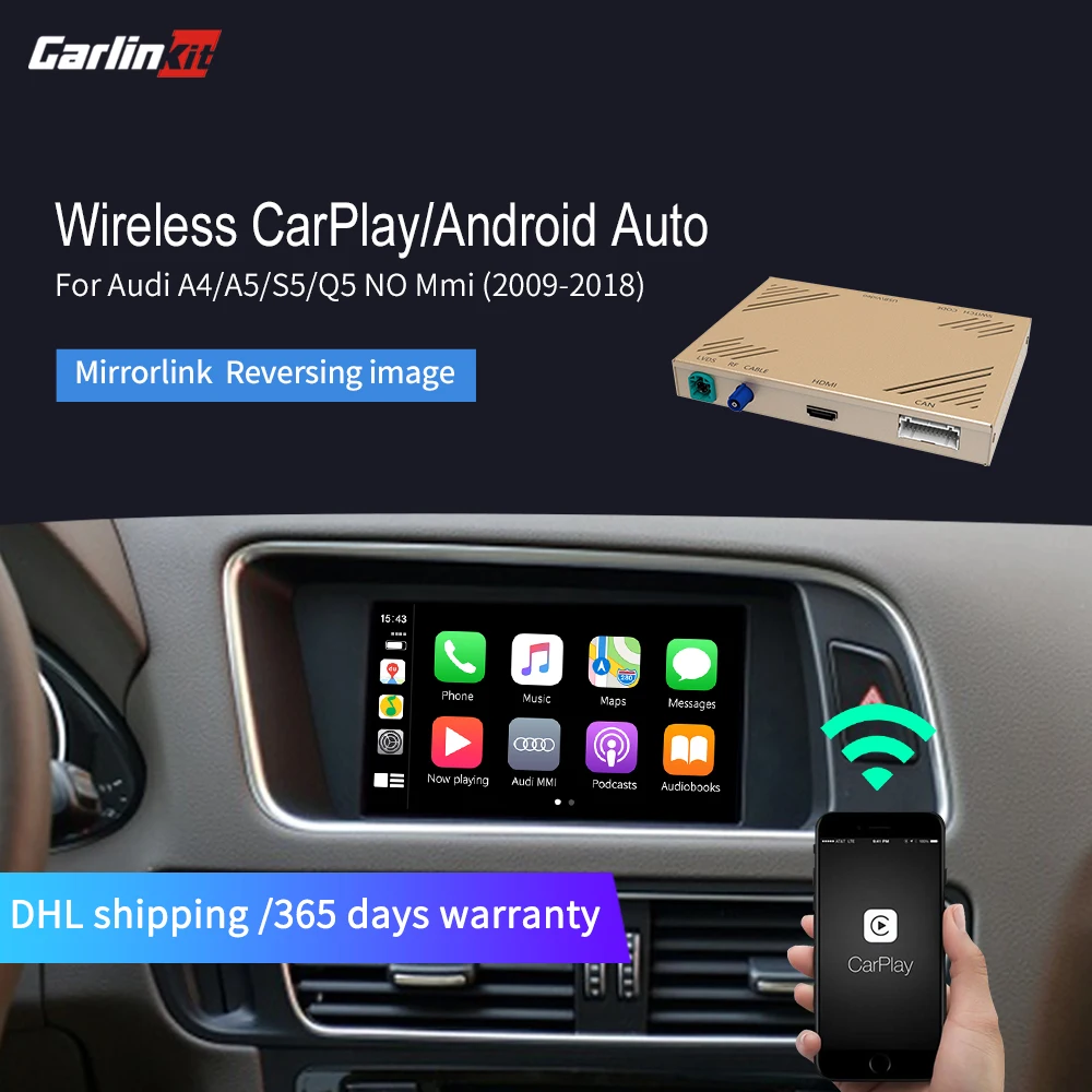 

Carlinkit беспроводной CarPlay для Audi A4 S4 RS4 A5 S5 RS5 Q5 SQ5 с MMI MuItimedia CarPlay Android Авто Airplay Модернизированный комплект
