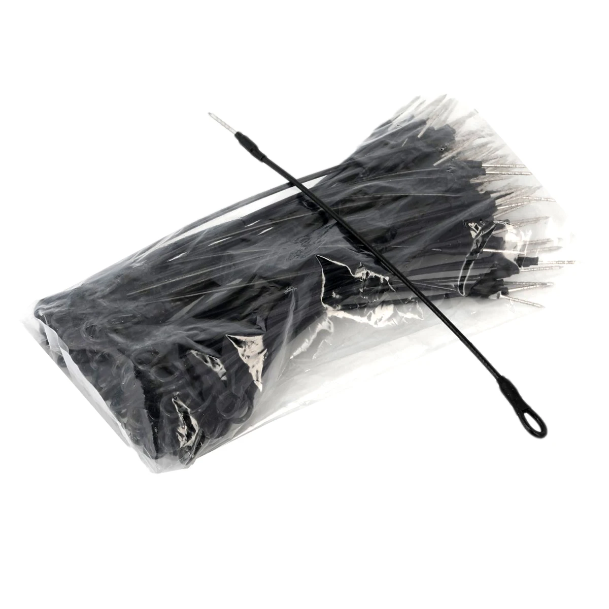 Защитный шнурок 17 см черный 100 шт. для системы EAS совместим с системой