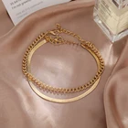 Винтажные женские и мужские ювелирные изделия, плоская змеиная цепь из сплава, 23 шт., плоская змеиная косточка, бриллиантовая цепь в стиле панк, подарок