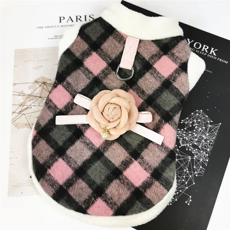 Украшение камелии йоркширский зимний теплый ремень женская одежда для маленьких