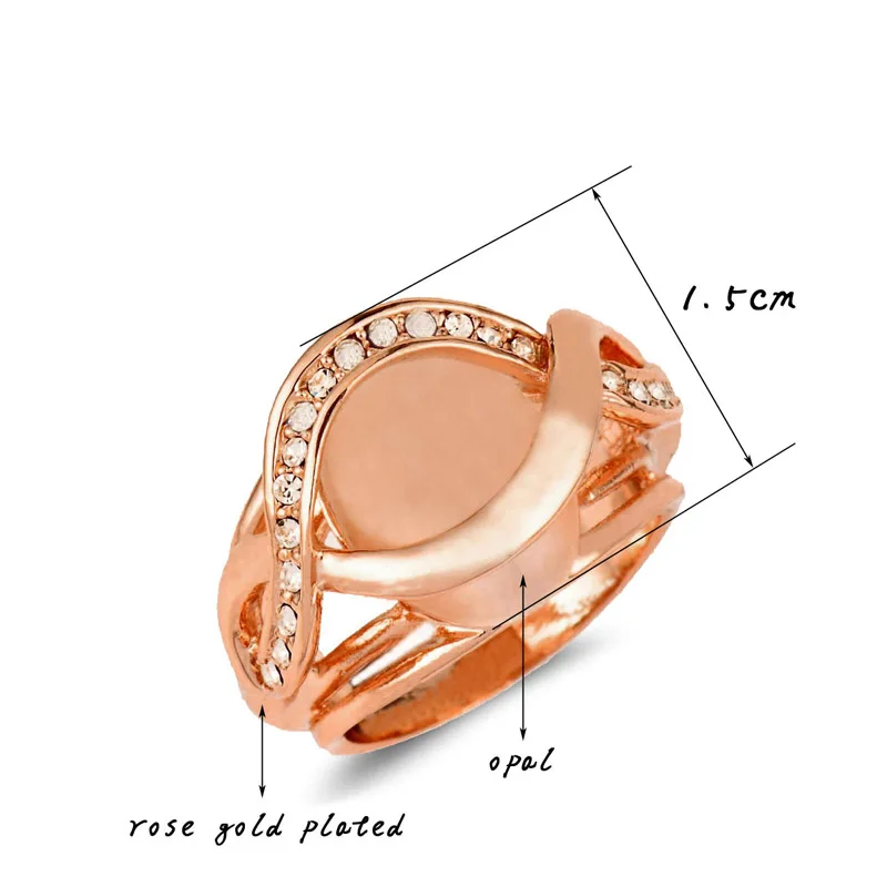 Женское кольцо из розового золота с опалом размер 6 7 8 9 Jz484 SSI|ring rose gold|engagement ringgold