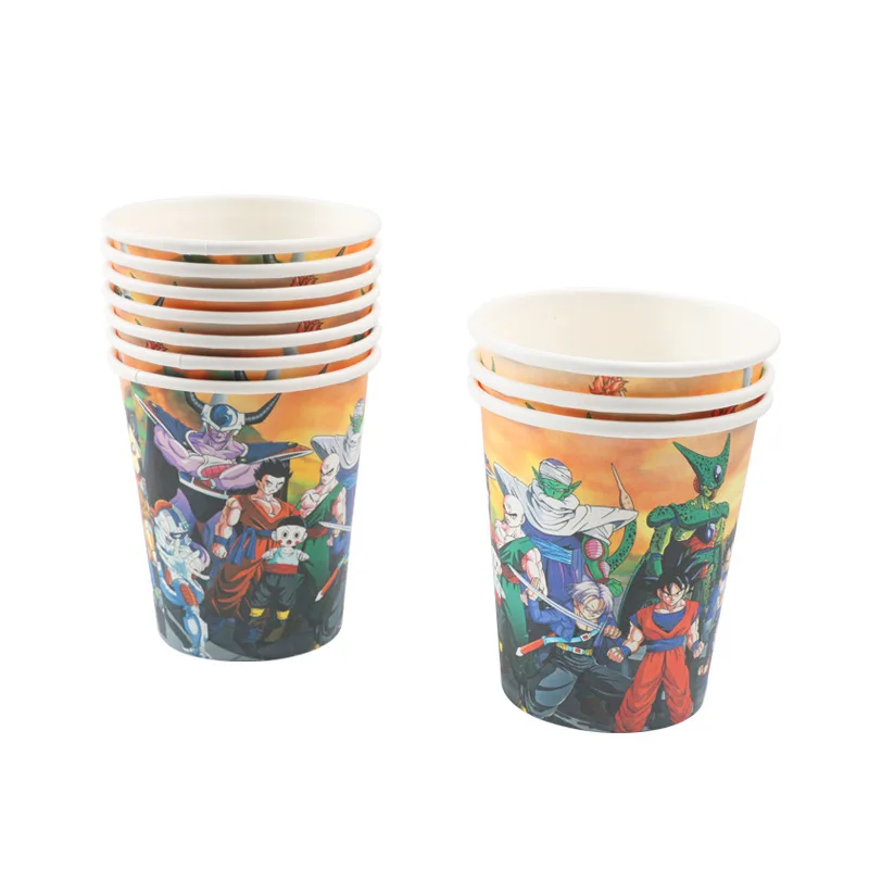 Dragon Ball Party Tableware Kid Baby Theme Birthday Decoration Supplies Anime Goku Vinyl Photography Backround Cloth Decor Set | Дом и сад