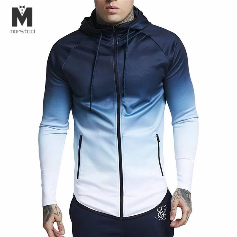 Куртка мужская с капюшоном тонкий облегающий кардиган на молнии Брендовая