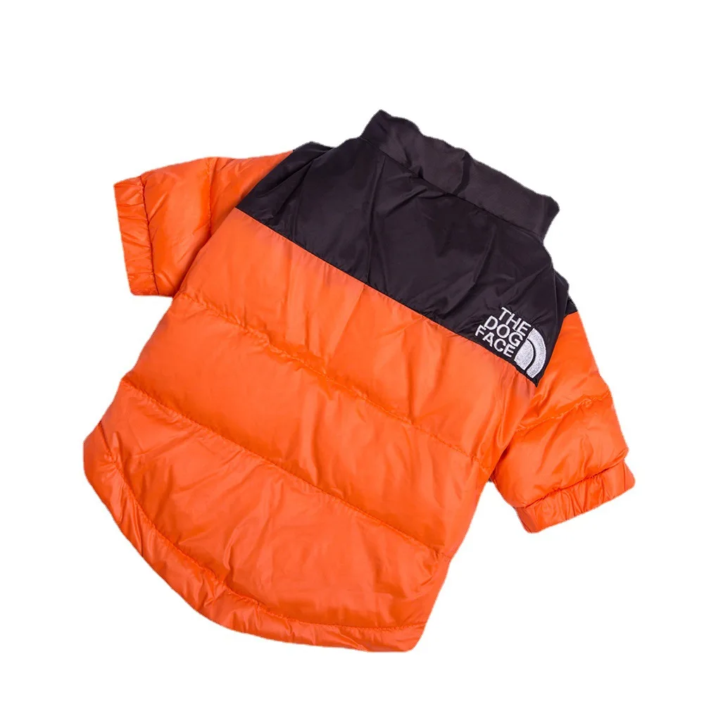 Зимняя пуховая куртка для домашних питомцев лицо собаки теплое и непромокаемое