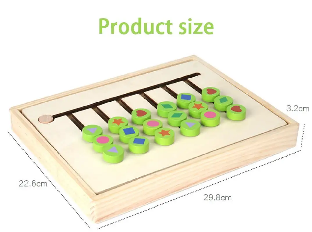 

Montessori Early Education Right Brain Development Logical Thinking Training 2 In 1 Hand-brain Coordination Game For Children