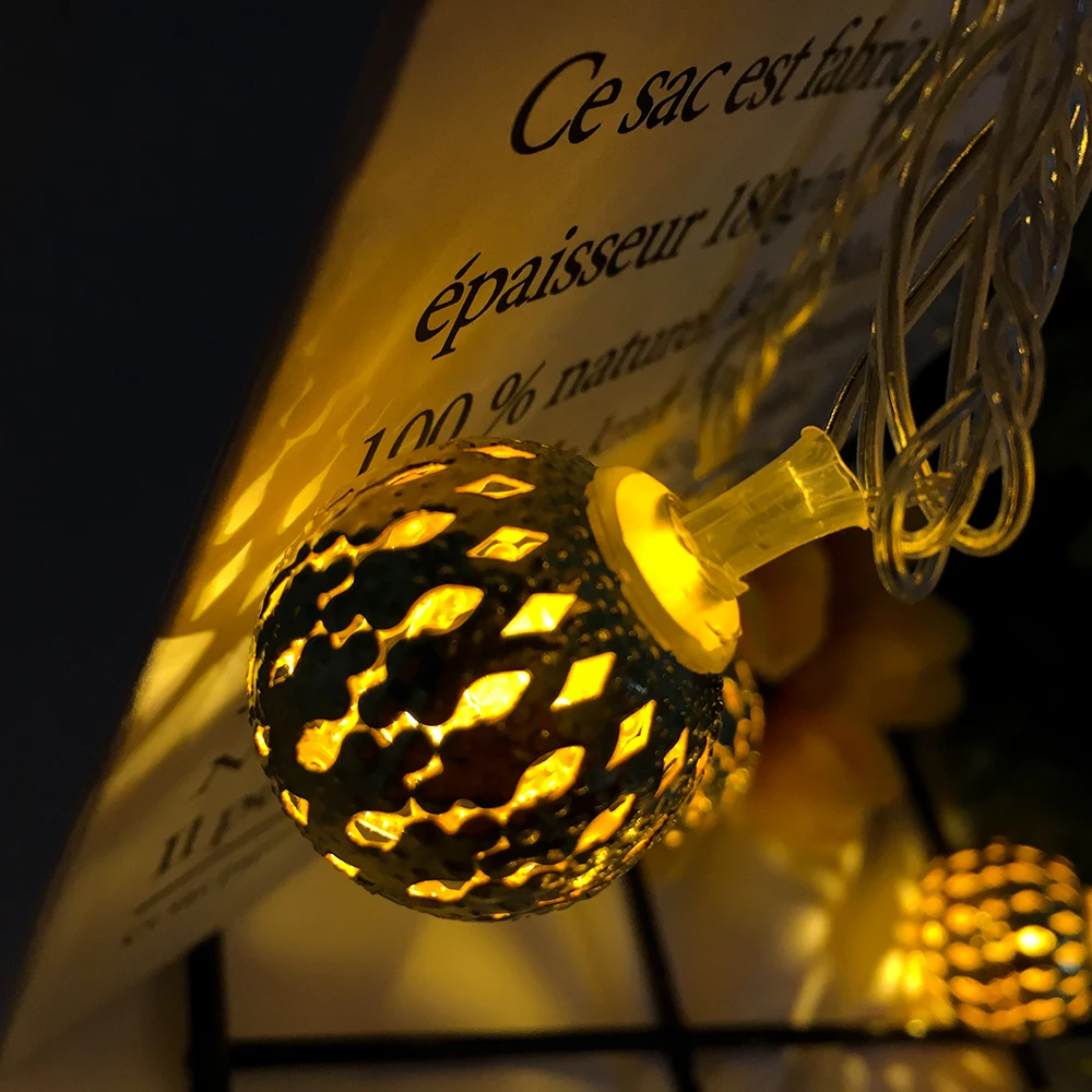 

Globe String Lights Plug-in Metal Ball Fairy Lights, Connectable with Tail Plug, Adjustable with Multi Modes, Novelty Decoration