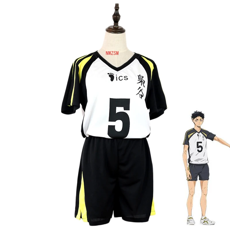 

Haikyuu! Футболка и шорты Fukurodani Akaashi Keiji костюм для косплея Haikiyu волейбол команда Джерси Спортивная одежда