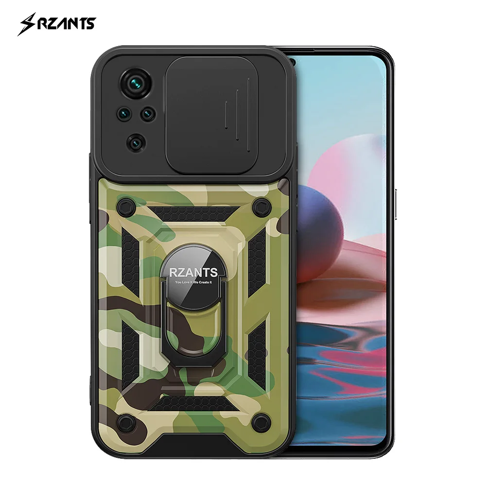 

Rzants For Xiaomi Redmi Note 10 Redmi Note 10 Pro Max 4G 5G Case [Jungle tank] Military Camouflage Shockproof Ring Holder Cover
