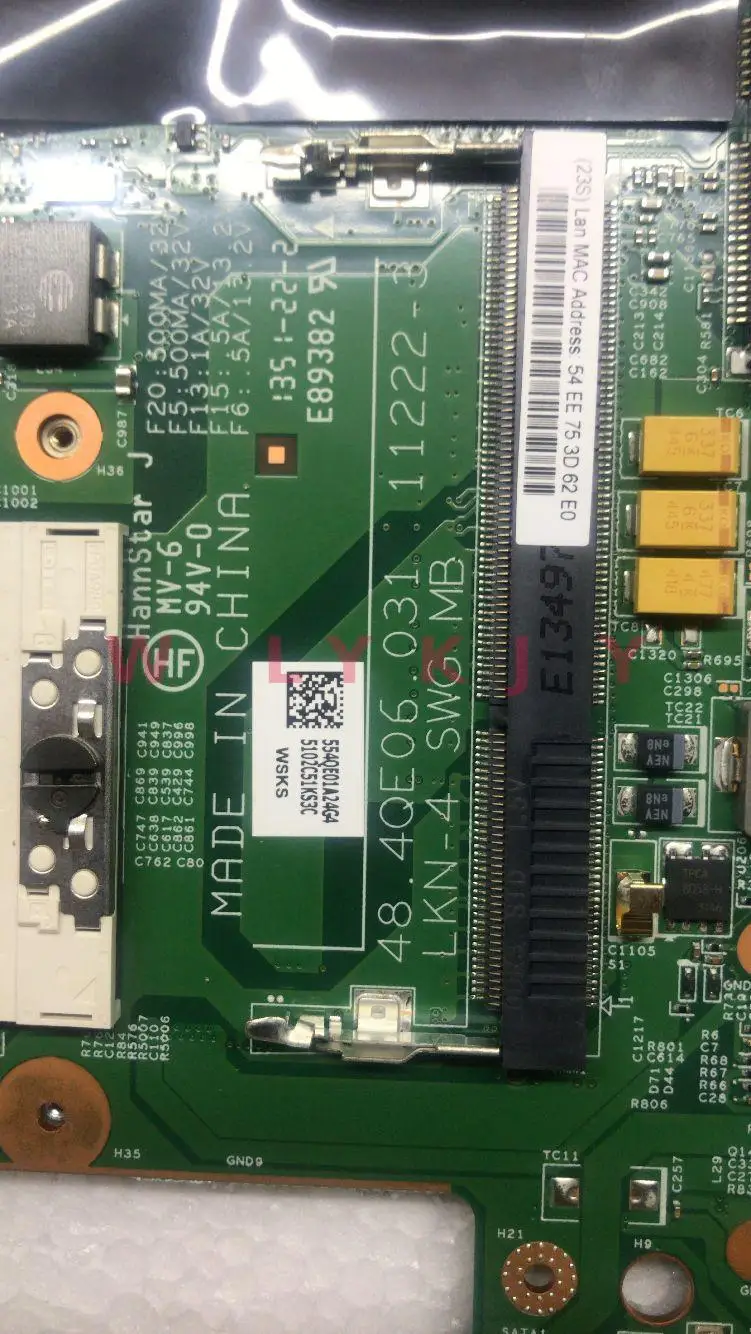 Материнская плата 48.4QE06.031 для ноутбука Lenovo ThinkPad T530 04X1495 04Y1888 04Y1860 04W6824 04X1491 DDR3 100%