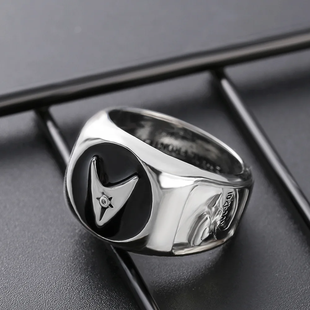 

Unique Star Trek Stainless Steel Ring Men's Ring Hip Hop Punk Biker Party Ring Silver Colour Pentagram Ring Beautiful Jewelry