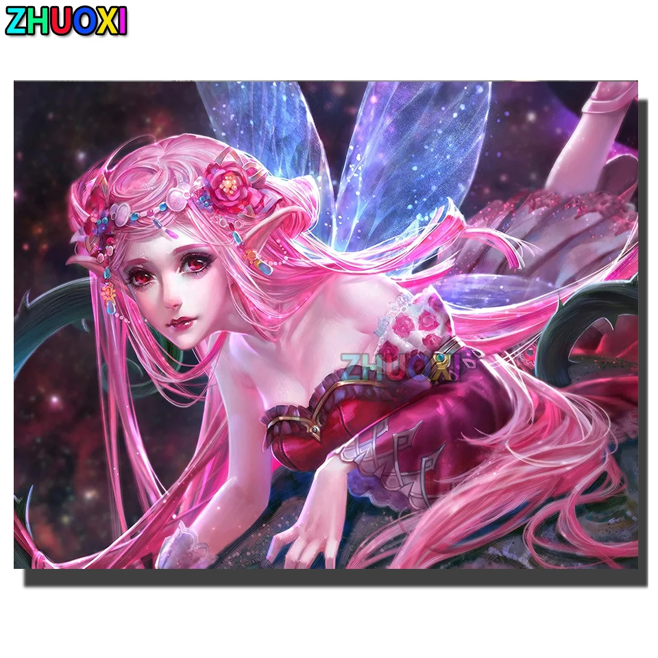 

5D Diamond Embroidery Cartoon Elf Fairy Cross Stitch Diamond Painting mosaic puzzle picture,Amazing artworks,handmade gift