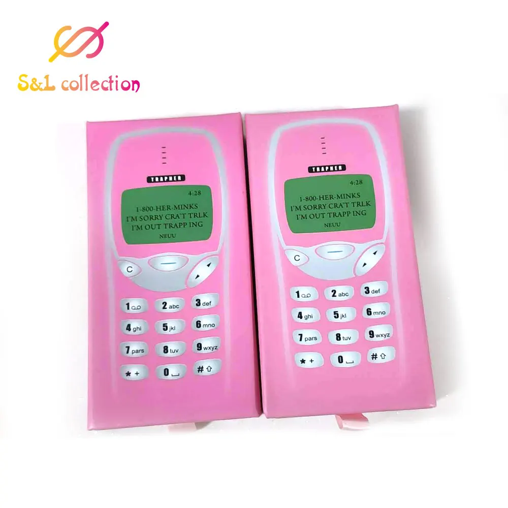 Коробка для упаковки ресниц сотового телефона с логотипом на заказ Поддельные