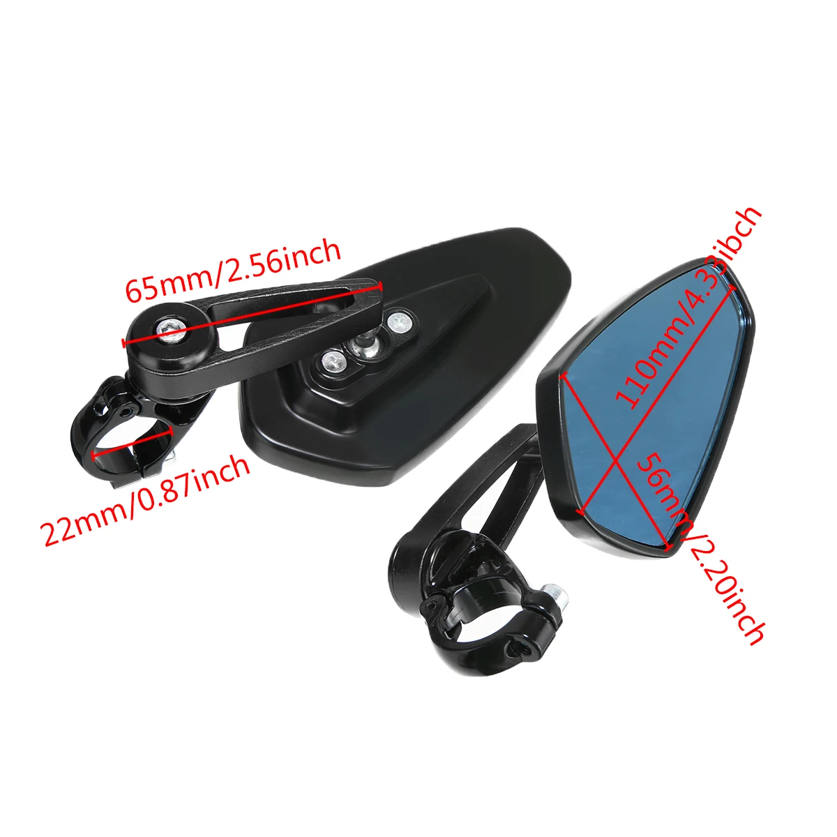 Mayitr 1 комплект мотоцикл Алюминий 7/8 &quot22 мм Бар Торцевая сторона Зеркало заднего
