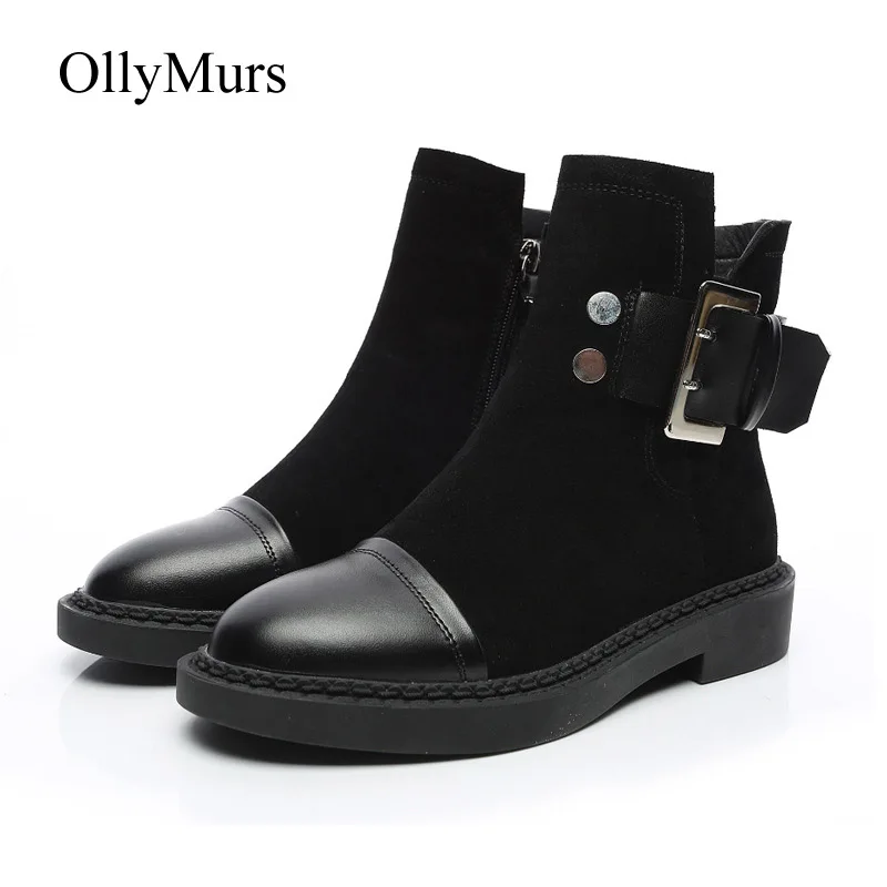 Botas mujer 2019 повседневная обувь женские ботинки на платформе Martin Модная брендовая