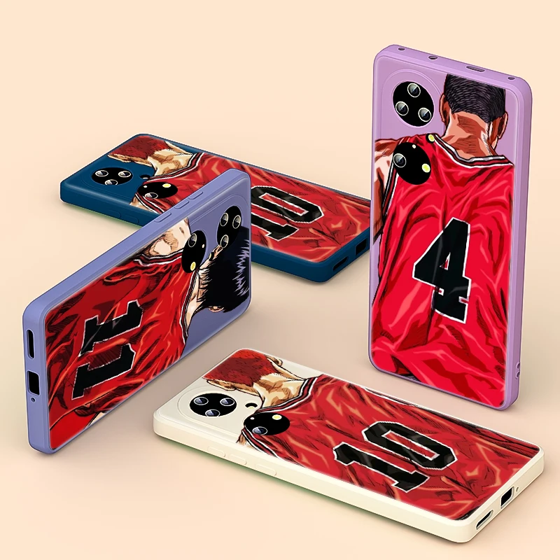 

Basketball Anime-Master For Huawei P Smart Z 2021 P50 P30 P20 Pro Plus P40 Lite E 2019 Liquid Silicone Soft TPU Phone Case
