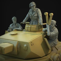 135 resin model figure gk soldier dak turret set wwii military theme unassembled and unpainted kit