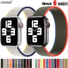 Nylon Strap for Apple watch band 44mm 40mm 42mm 38mm smartwatch wristband belt loop bracelet iWatch 3 4 5 6 se band