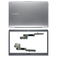 new laptop top case silver lcd back cover front bezellcd hingeshinge cover for samsung np530u3c np530u3b np535u3c np535u3b