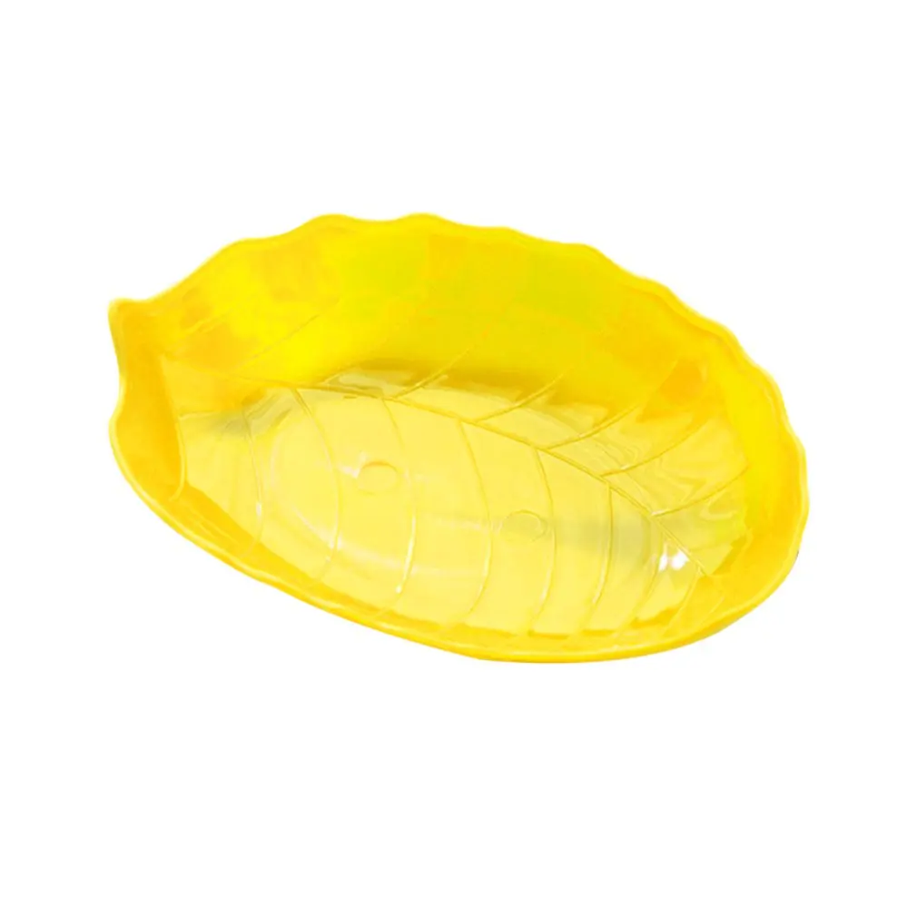 Модная креативная разноцветная фруктовая чаша в форме листа пластиковая тарелка