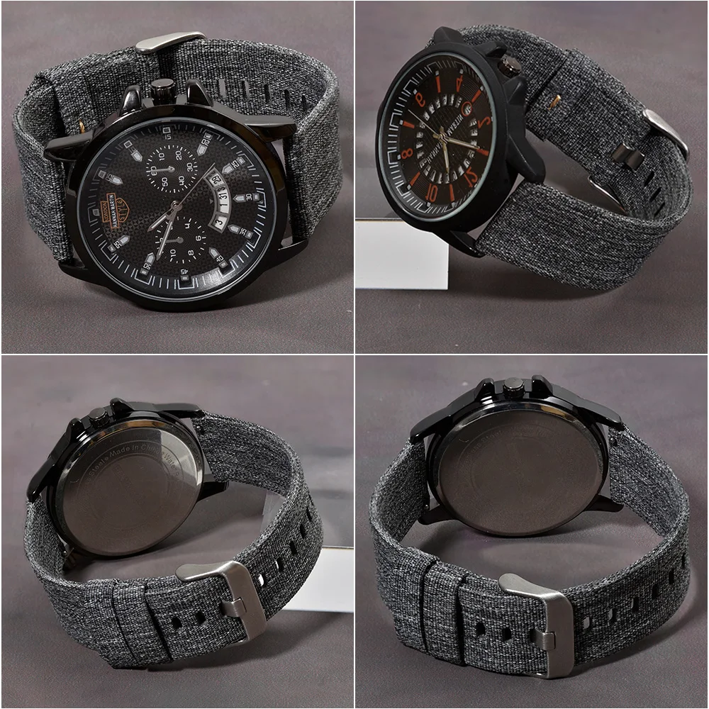 BEAFIRY Quick Release 20mm  22mm 24mm Strap Breathable Woven Nylon Watch Band Canvas Watchbands Belt Sports for men women Black