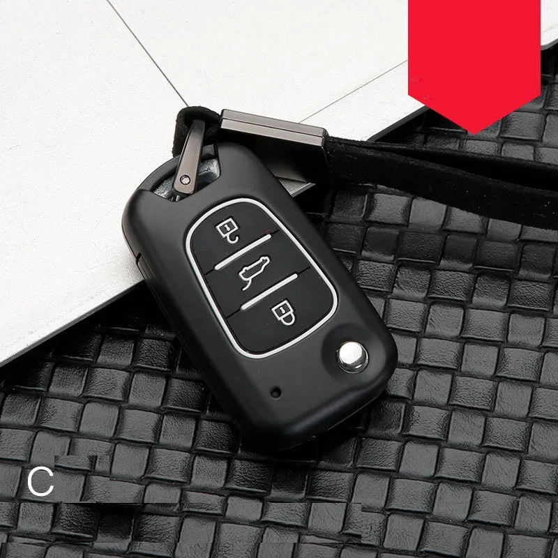 Чехол для автомобильного ключа из углеродного волокна Kia RIO K2 K5 Sportage Sorento Hyundai i20 i30