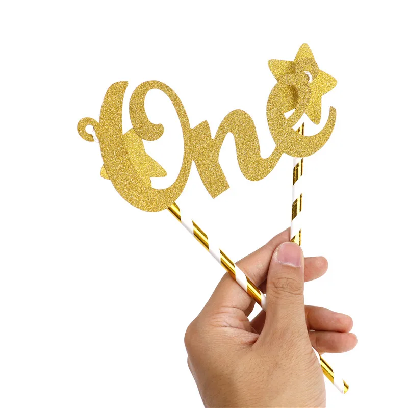 Креативный детский Топпер для торта на 1 й день рождения топпер с одной буквой и