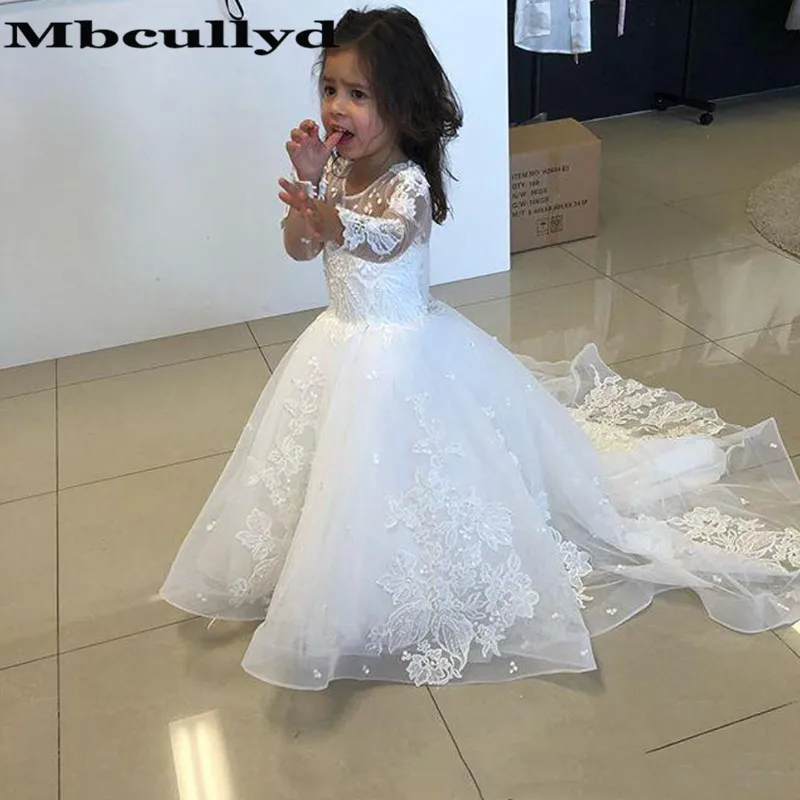 Mbcullyd/Платья с цветочным узором для девочек на свадьбу детское нарядное платье
