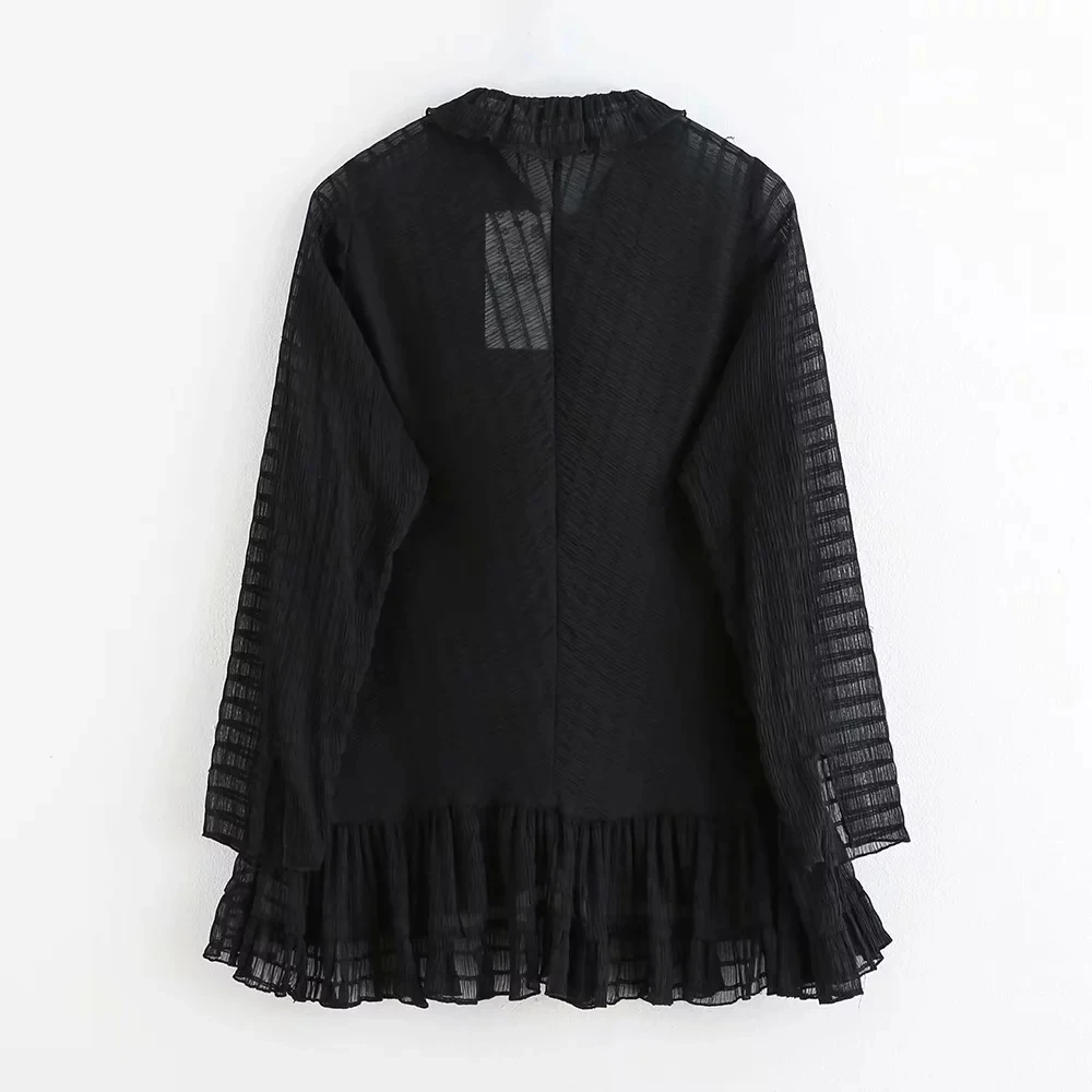 Новые прозрачные женские топы и блузки осенние черные сексуальные рубашки