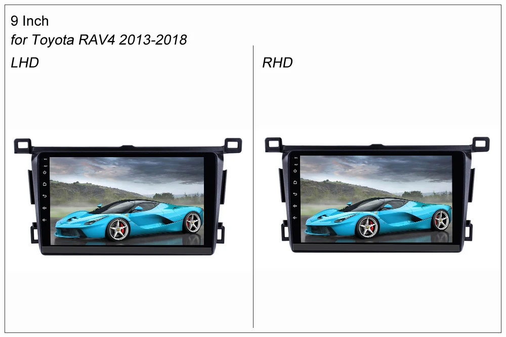 SINOSMART 2.5D ips/QLED автомобильный аудио gps навигационный плеер для Toyota RAV4 2013- RHD LHD 32EQ DSP, 4G опционально