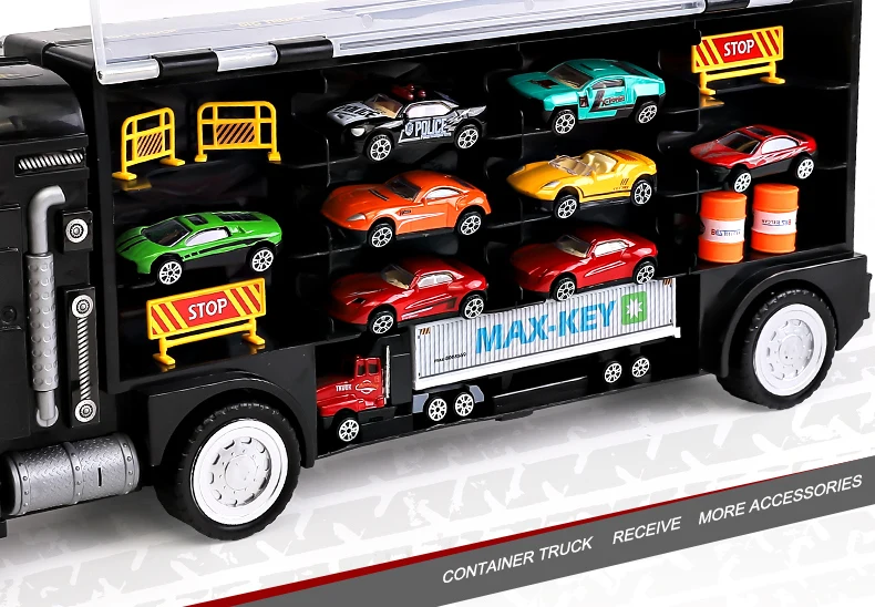 Hotwheels бренд трек игрушка сверхмощный транспортер может вместить 50 автомобилей горячие колеса Hauler грузовик игрушка Caminhao de brinquedo