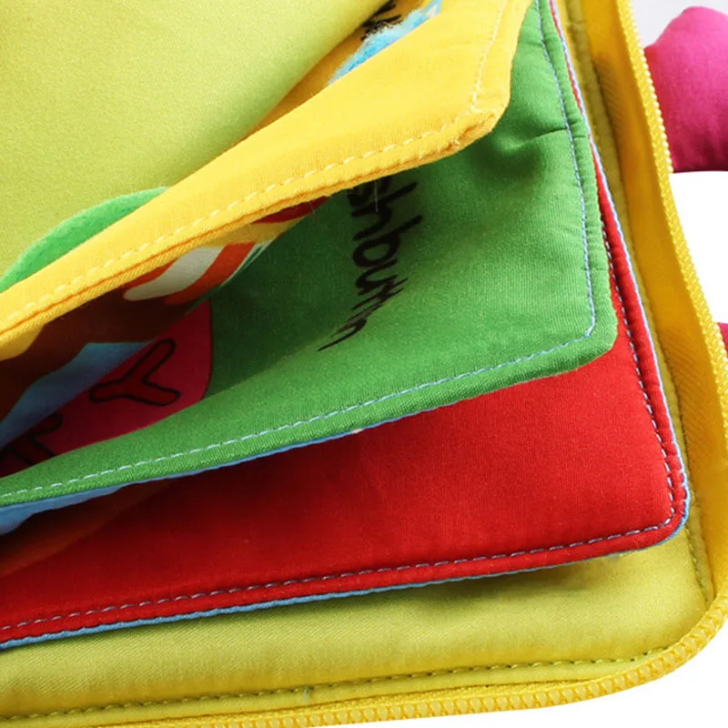 

3D Baby Cloth Book Animal Developing Soft Cloth Quiet Books Intelligence Toys Reading Book for 0-12 Months Kid