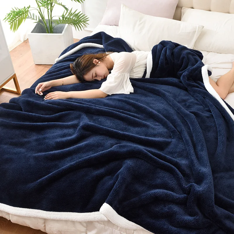 Зимнее Фланелевое Флисовое одеяло для взрослых парная кровать скандинавские