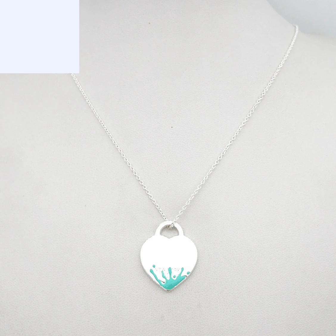 1: 1 серебро 925 Классического фасона Эксклюзивное синее эмаль воды с цветочным