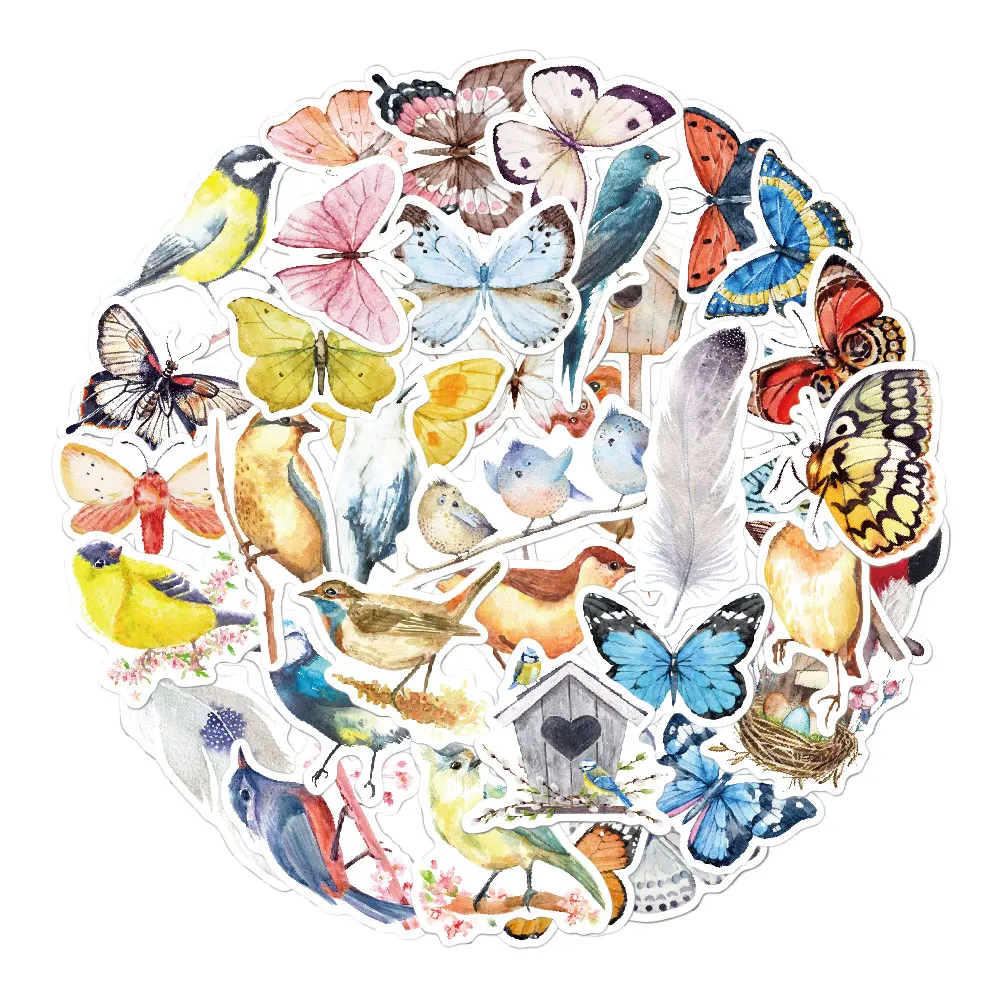 

Butterfly Stickers Scrapbooking Material Korean Kawaii Washi Stickers Aesthetic DIY Diary Stationery Stickers For ​Notes