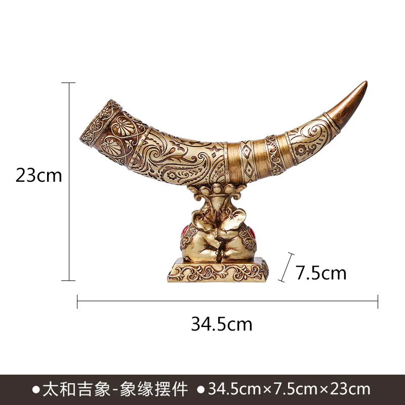 

If European style Ivory ornaments living room home decoration porch study wine cabinet elephant resin craft gifts