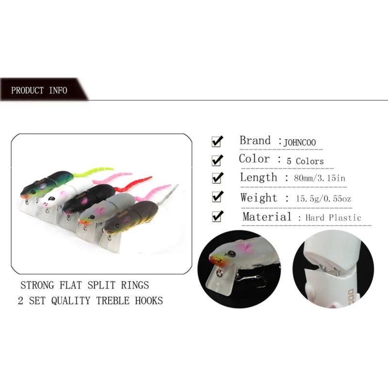 

Luya Bait Mouse New Bionic Hard Bait Floating Bionic Hard Baits Artificial Fishing Lure Wobblers Fishing Tackle Ice Fishing Lure