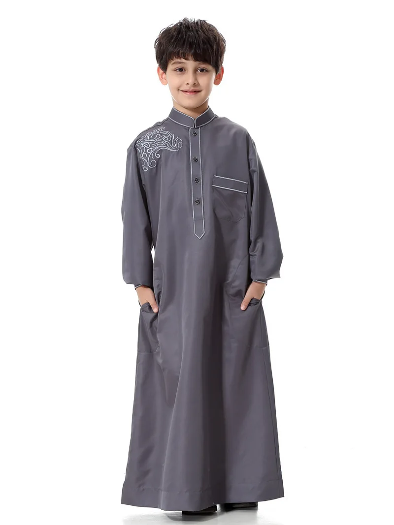 Kids Boys Arabic Abaya Arab Islamic Clothing Saudi Arabia Thobe Muslim Dress Jubba Kurta Pakistan Clothes Children Oman Costumes