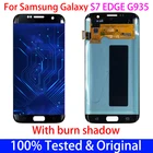 Оригинальный сенсорный ЖК-экран для SAMSUNG Galaxy S7 Edge G935 G935F с рамкой S7EDGE Super AMOLED сменный дисплей Burn-Shadow