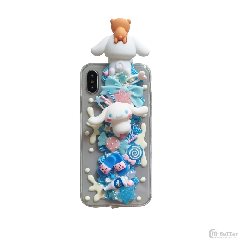 diy case for samsung s21 ultra s20 fe 3d cartoon phone cover cute dog cream shell galaxy a71a51 5g handmade s8s9s10 plus gift free global shipping