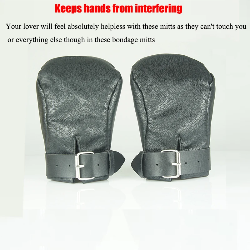 Бандаж и наручники для БДСМ секс щенок играть мягкие варежки защитные кожаные