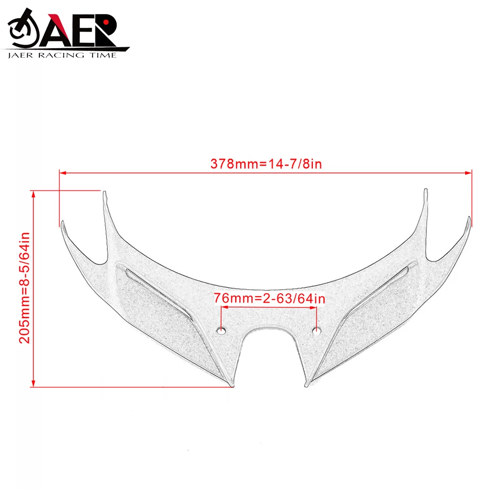 

Motorcycle Front Fairing Aerodynamic Wingtip Protective Front Lower Cover for Kawasaki Ninja 250 400 2018 2019 2020
