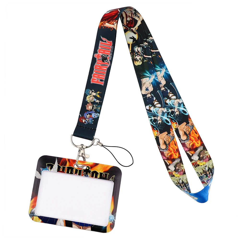 DZ2588 Anime Manga FAIRY TAIL Lanyard For Keys ID Credit Bank Card Cover Badge Holder Phone Charm Keychain Accessories | Украшения и