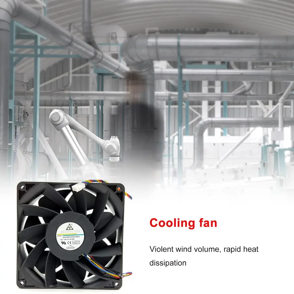 

14038 14cm 140x140x38mm 140mm Fan DC12V 3.60A 4 Lines Large Air Volume Suitable For Supercomputer Server Chassis Cooling Fan