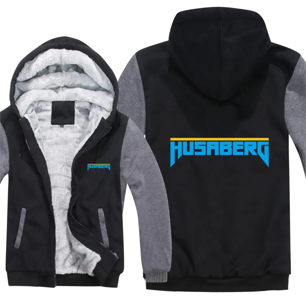 

Husaberg Motorcycle Hoodies Winter Men Fashion Wool Liner Jacket Thicken Husaberg Sweatshirts Man Pullover HS-112