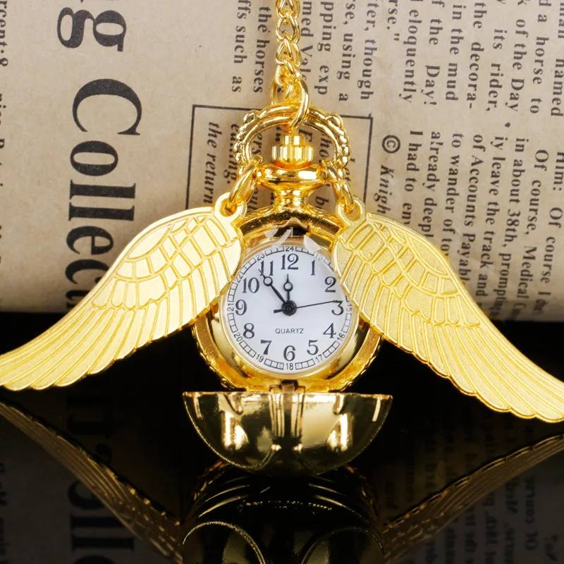 Роскошные брендовые кварцевые карманные часы с ожерельем золотые сферическими