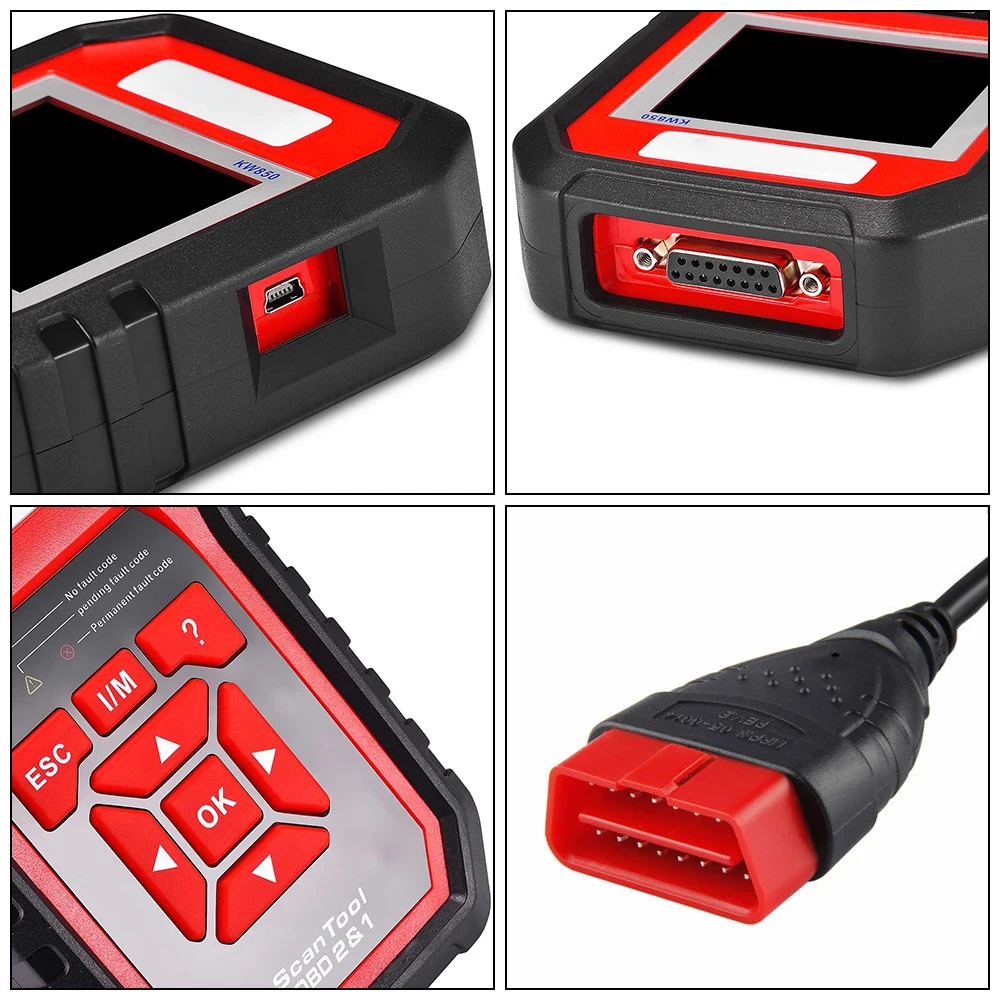 

Best OBD 2 Auto Scanner OBD2 Scanner KW850 Full ODB2 Scanner Supports Multi-languages Auto Diagnostic Scanner