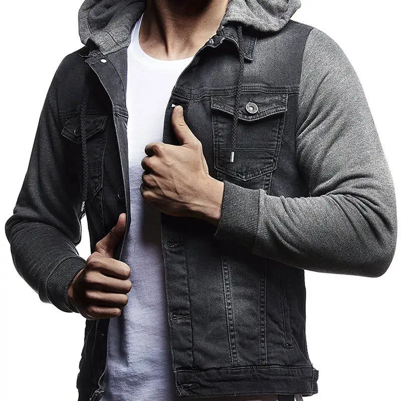 Новые джинсы мужские куртки с капюшоном осенние джинсовые пальто для мужчин