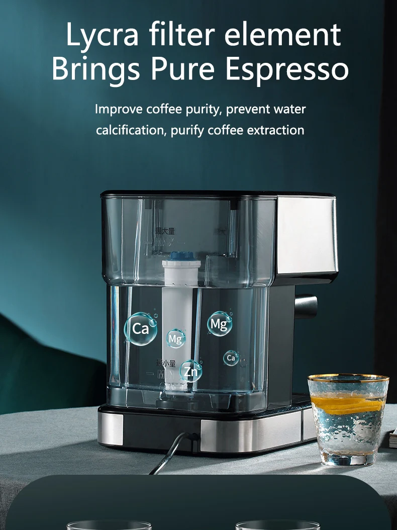 Кофемашина Бытовая компактная полуавтоматическая Паровая кофеварка для