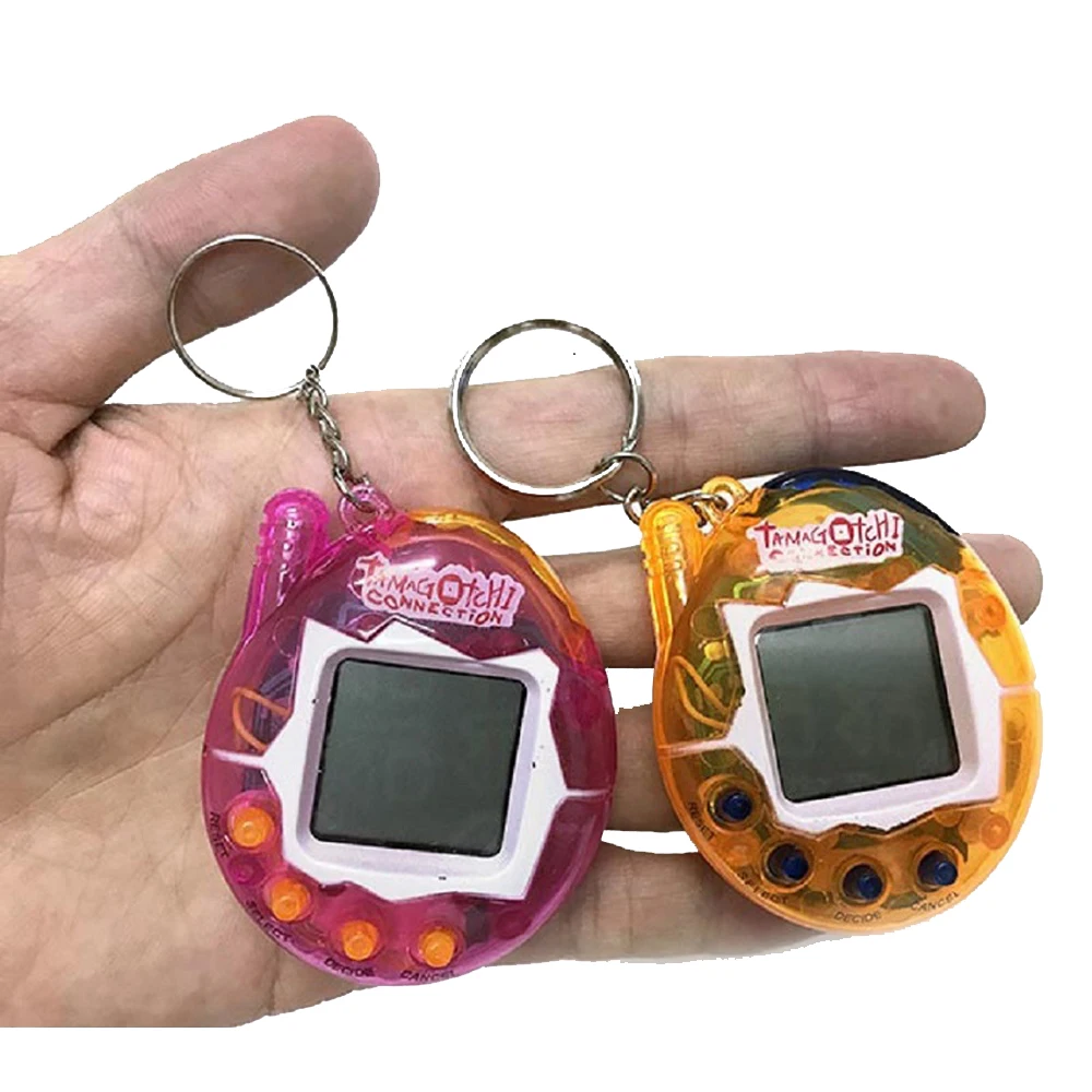 Прозрачные электронные питомцы Tamagotchi 90S ностальгические 49 в одном виртуальная