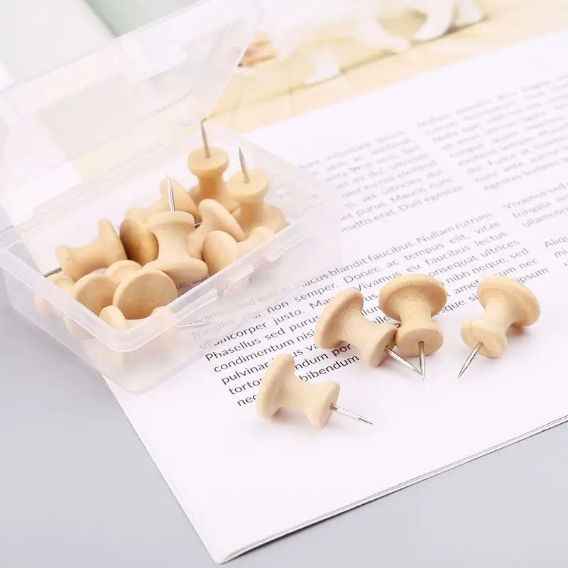 15 шт. натуральные деревянные булавки из пробки для кнопок досок фотографий